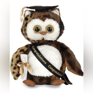 Graduation Owl Plush with Scroll